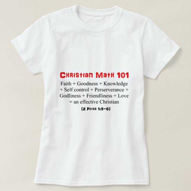 Kristen Math 101 Tee Shirt (Design framsida)