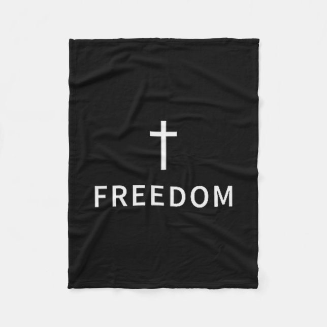 Kristen Minimal Kors Frihet Religiös Modern F Fleecefilt (Framsidan)