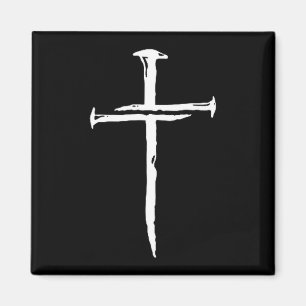 Kristen minimalistisk tre spikar kors religiös J Magnet