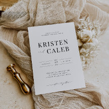 KRISTEN Modern Minimalist Bröllop