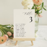 KRISTEN Modern Minimalistisk Bordsnummer Card<br><div class="desc">KRISTEN Modern Minimalist,  bordsnumrets sittkort i bröllop.</div>