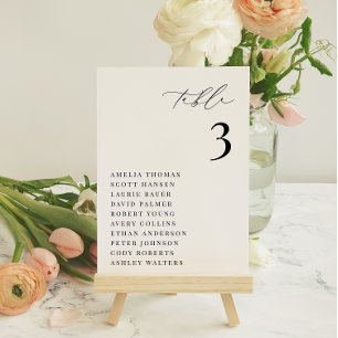 KRISTEN Modern Minimalistisk Bordsnummer Card