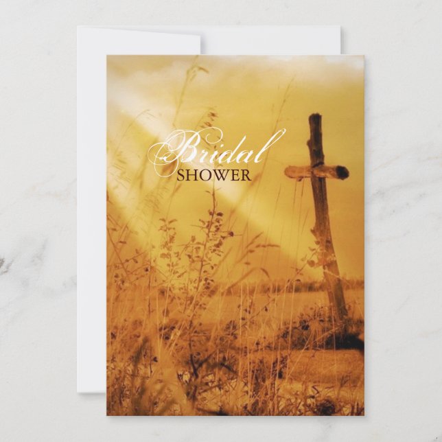 Kristen möhippa för vintagelandkor inbjudningar (Framsida)