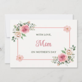 Kristen mors dag för mamma akvarell blommig julkort