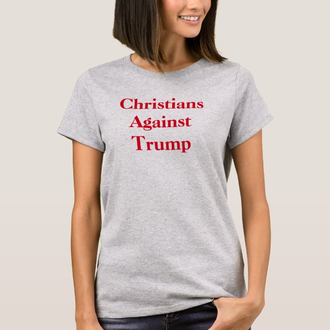 Kristen mot trumf 2 sid bibelversen t shirt (Framsida)