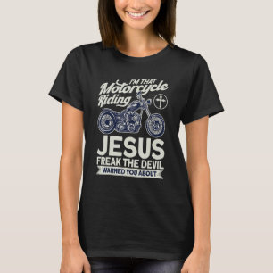 Kristen motorcykel Biker Motorcykel Körande Jesus T Shirt