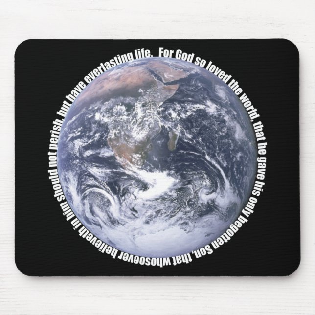 Kristen Mousepad för John 3:16jord Musmatta (Framsidan)