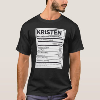 Kristen Nutrition Information Problem med att lösa T Shirt