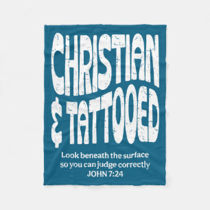Kristen Och Tatuerad Fleecefilt