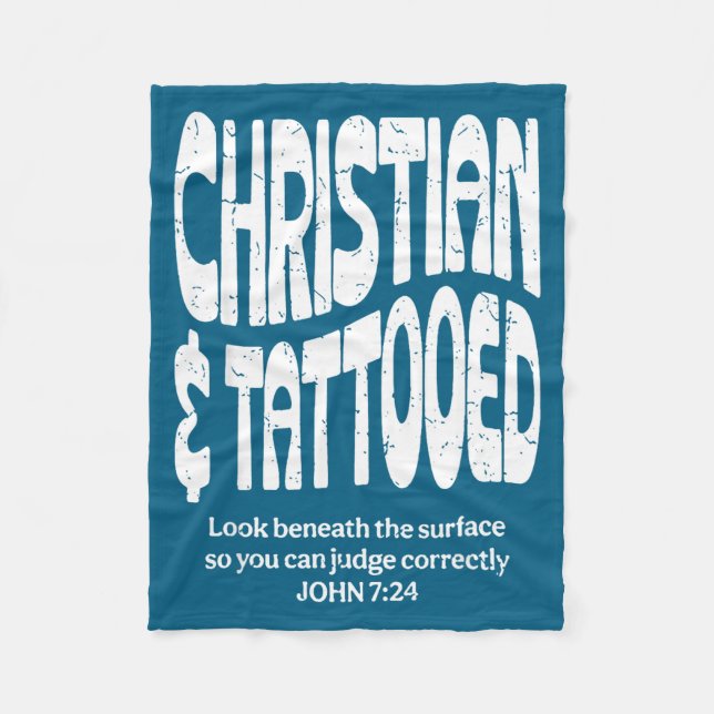 Kristen Och Tatuerad  Fleecefilt (Framsidan)