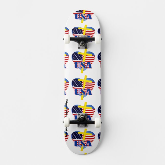 kristen old school skateboard bräda 21,6 cm (Framsida)