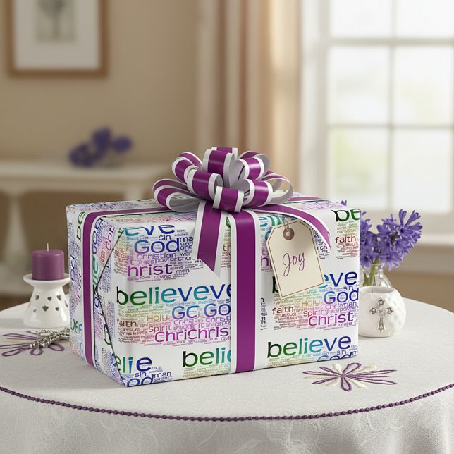 Kristen ordmoln presentpapper (Skapare uppladdad)