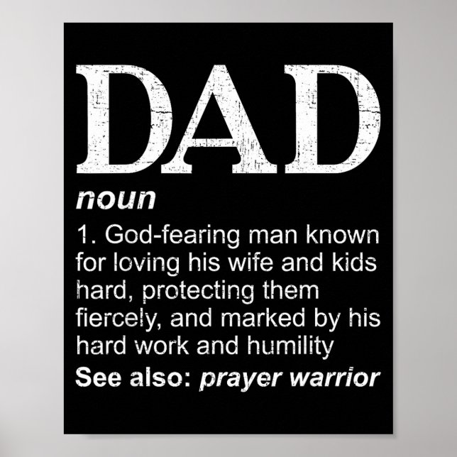Kristen pappa definition Fars dag pappa Poster (Framsidan)