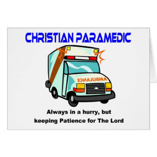 Kristen paramedicinsk religiös gåva hälsningskort