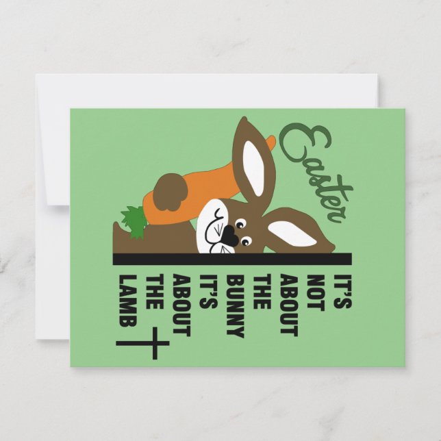 Kristen påskharen anteckningskort (Framsida)