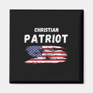 Kristen patriot Amerikansk flagga Tro och frihet Magnet