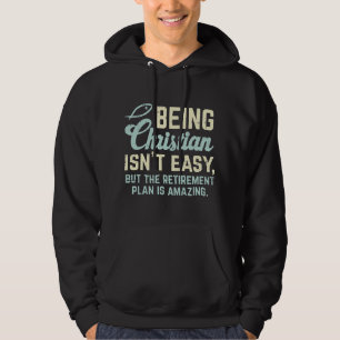 Kristen pensionsplan Gud Jesus Tro Religiös Hoodie