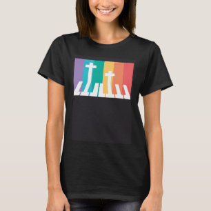 Kristen pianist pianospelare religiös musiker t shirt