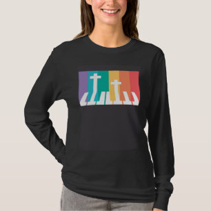 Kristen pianist pianospelare religiös musiker t shirt