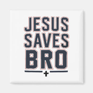 Kristen Pojke Jesus Räddar Bro Kristus Kung Älskar Magnet