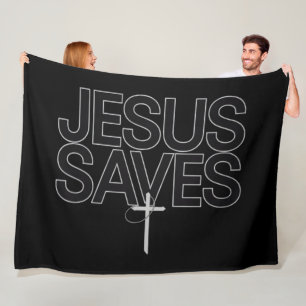 Kristen present Jesus tro Bibelvers Fleecefilt
