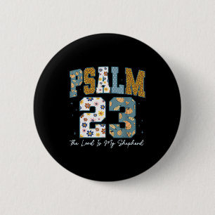 Kristen Psalm 23 Retro Herren är min herde B Knapp