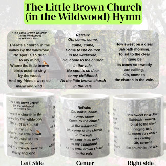 Kristen psalm Den lilla bruna kyrkan (Wildwood) Kaffemugg