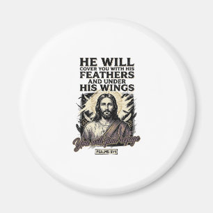 Kristen Psaltare 91_4 Jesus Vintage Gravyr T-Shirt Magnet
