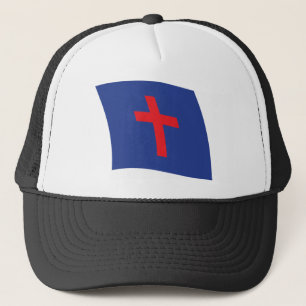 Kristen Religions Flagga Hatt Truckerkeps