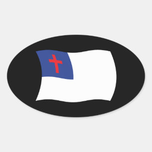 Kristen Religions Flagga Klistermärke