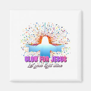 Kristen religiös glöd för Jesus Låt ditt ljus  Magnet