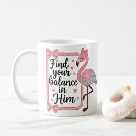 Kristen religiös tro Bibelvers Flamingo Kaffemugg