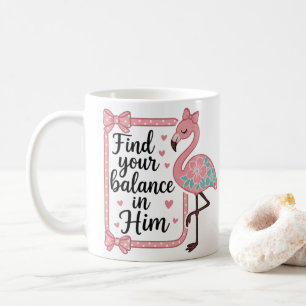 Kristen religiös tro Bibelvers Flamingo Kaffemugg