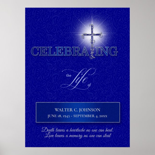 Kristen religiöst kors firande av liv poster (Framsidan)