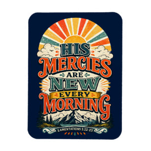 Kristen Retro Soluppgång Present Vintage Bibelvers Magnet