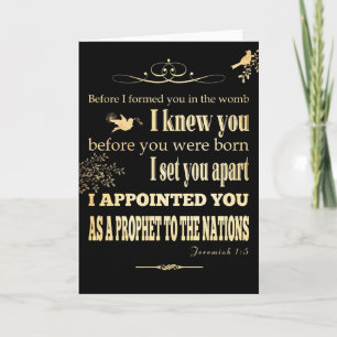 Kristen Scriptural bibelVerse - Jeremiah 1:5 Helgkort
