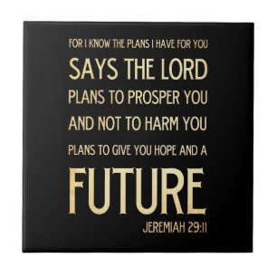 Kristen Scriptural bibelVerse - Jeremiah 29:11 Kakelplatta