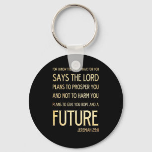 Kristen Scriptural bibelVerse - Jeremiah 29:11 Nyckelring