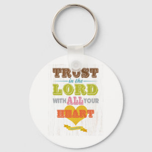 Kristen Scriptural bibelVerse - Proverbs3:5 Nyckelring