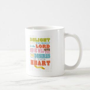 Kristen Scriptural bibelVerse - Psalm37:4 Kaffemugg
