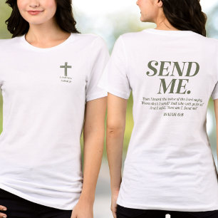 Kristen Send Me Jesaja 6:8 Församlingens Namn Utåt T Shirt
