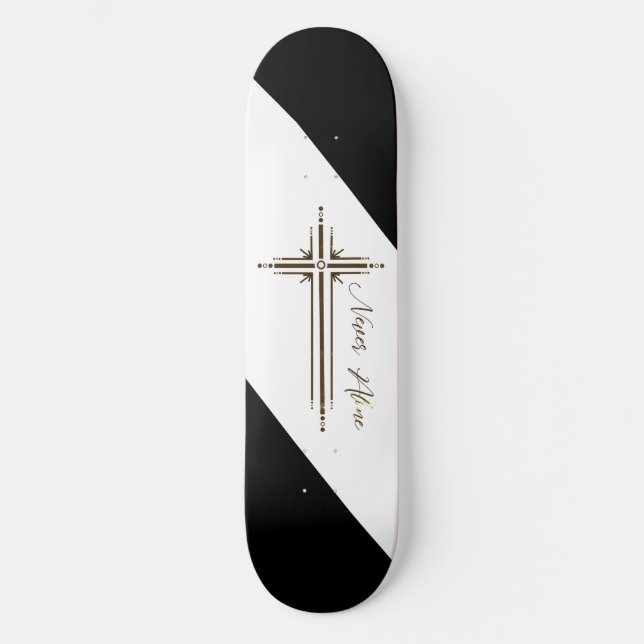 Kristen skateboard geometriskt kors Aldrig Ensam (Framsida)
