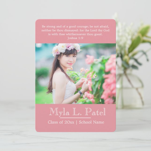 Kristen Skriftfotogradueringsannonsering/ Inbjudningar (Stående Fram)