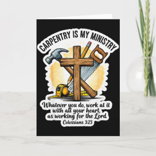 Kristen snickare Snickeri är min ministerbibel Kort