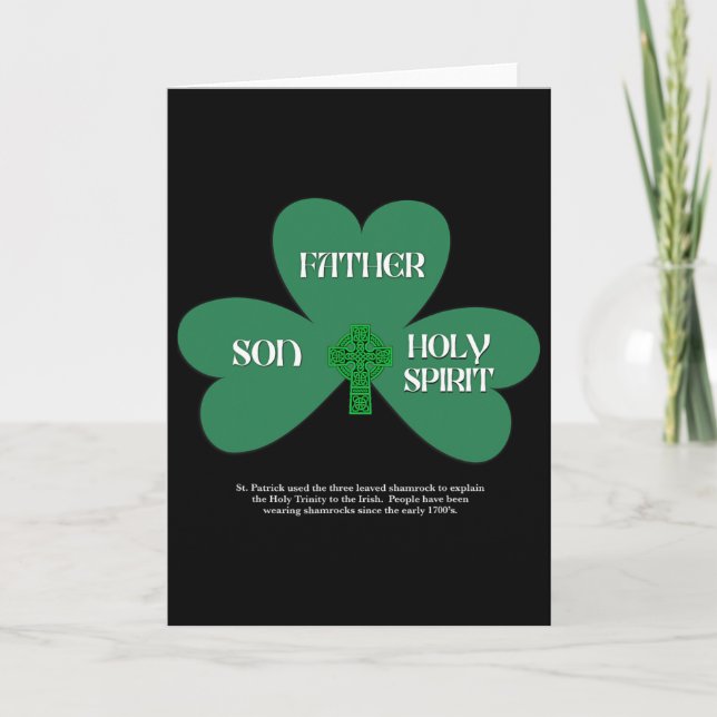 Kristen St Patrick's Day Religiös Treenighet Krydd Kort (Framsida)
