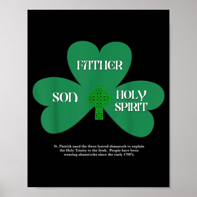 Kristen St Patricks Day Religiös Treenighet Kryddn Poster (Framsidan)