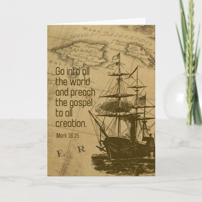 Kristen studenten för prästvigningkyrkakort kort (Framsida)