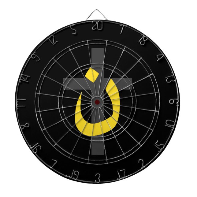 Kristen svart för kor för darttavla (Framsidan)
