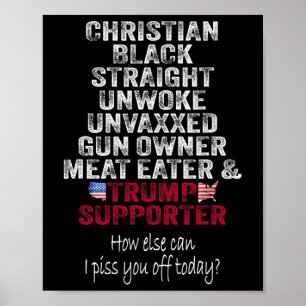 Kristen svart hetero Trump-supporter Ovetad Ovacci Poster