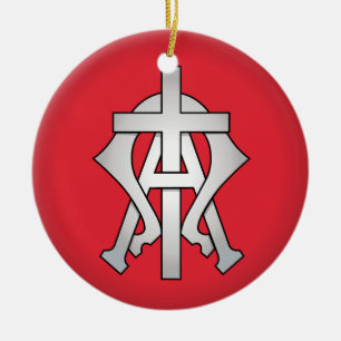 Kristen symboljulgranprydnad julgransprydnad keramik